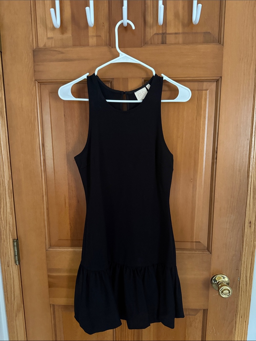 GLG Classic Black Sleeveless Bubble Hem Dress SZ Med but fits like Sm or even XS